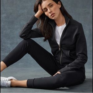 American Giant Women Moto Full ZIP Jacket Sz Medium Black